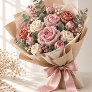 Handcrafted Crochet Flower Bouquet